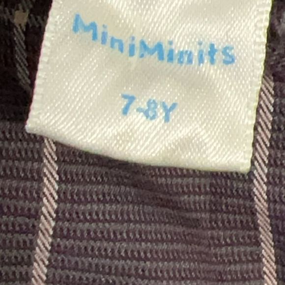 NWOT Girls Gingham Dusty Periwinkle halter dress. - Picture 8 of 10